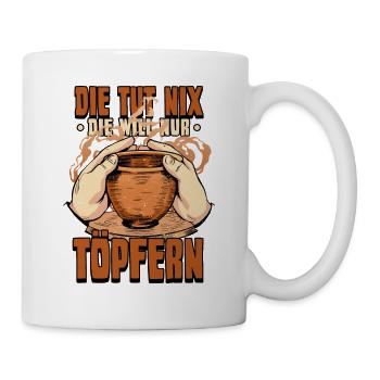 Töpfern - Tasse - Weiß - Rechts