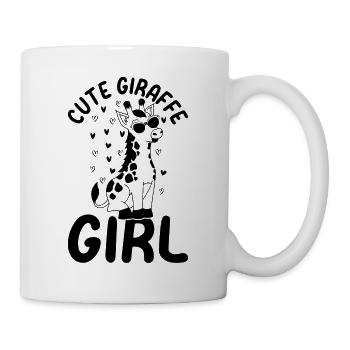 Giraffes Cute Giraffe Girl Giraffe Lover Girls - Tasse - Weiß - Rechts