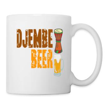 Djembe & Bière C’est pourquoi je suis ici Rétro Vintage - Mug blanc - blanc - Droite