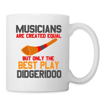 Musicians Are Created Equal Funny Didgeridoo - Mug - white - Right