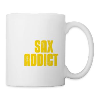 Retro Vintage Sax Addict Awesome Designs Present - Tasse - Weiß - Rechts