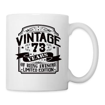 Vintage 73 ans d’être génial 73 anniversaire - Mug blanc - blanc - Droite