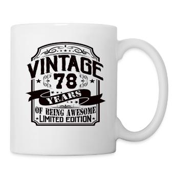 Vintage 78 ans d’être génial 78 anniversaire - Mug blanc - blanc - Droite