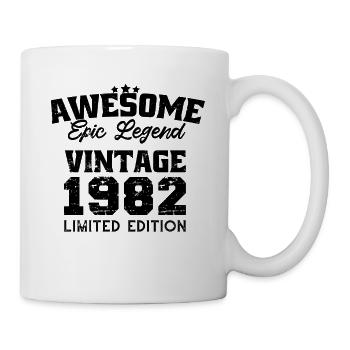 Vintage 1982 funny Birthday Quotes 40 Years 1982 - Mug - white - Right
