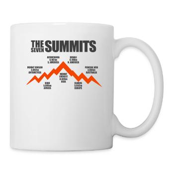 Les sept sommets Montagnes, hauteurs et continents - Mug blanc - blanc - Droite