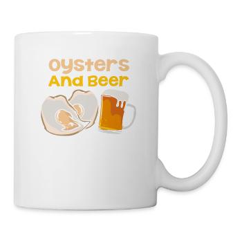 Oysters And Beer Why I Am Here Mussels - Mug - white - Right