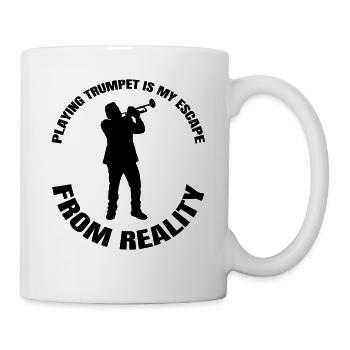 Trompete Musik Instrument lustiger Spruch Musiker - Tasse - Weiß - Rechts