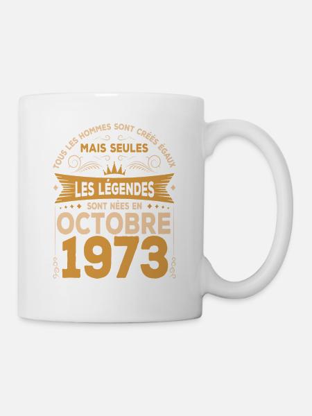 Les Légendes Sont Nées En Octobre 1973 - Mug blanc - blanc