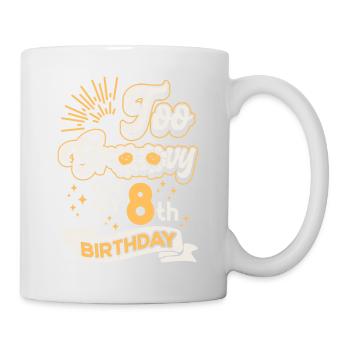 Trop groovy sur mon 8ème anniversaire huit ans - Mug blanc - blanc - Droite