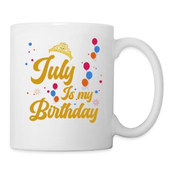 Juillet est mon anniversaire. La célébration de l' - Mug blanc - blanc - Droite