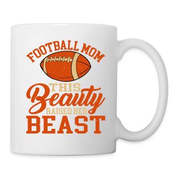 Football Mom, This Beauty Raised Her Beast 2 - Tasse - Weiß - Rechts