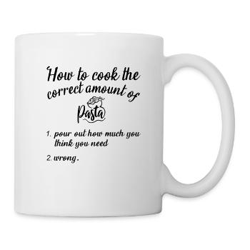 How to cook the correct amount of pasta - Mug - white - Right
