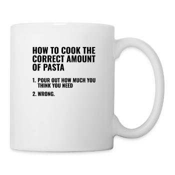 Comment faire cuire la bonne quantité de pâtes - Mug blanc - blanc - Droite