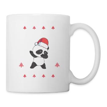Dabbing à travers le Snow Panda Bear Dab Dance Noël - Mug blanc - blanc - Droite