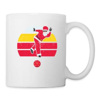 Weihnachtsmann spielt Bowling Mannschaftsspieler - Tasse - Weiß - Rechts