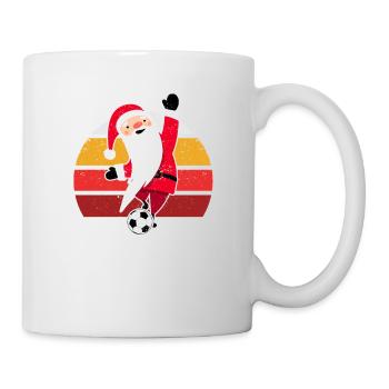 Weihnachtsmann spielt Fußball Weihnachten - Tasse - Weiß - Rechts