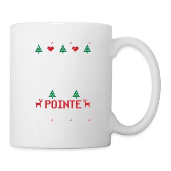 Ho Ho Ho Pointe Ihre Zehen Weihnachten Ballett - Tasse - Weiß - Rechts