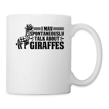 Girafe Je peux parler spontanément des girafes - Mug blanc - blanc - Droite