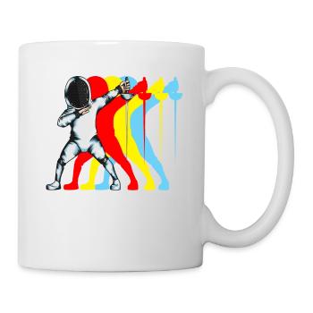 Fechten Degenfechten Fechtkünstler Dab Fechtoutfit - Tasse - Weiß - Rechts
