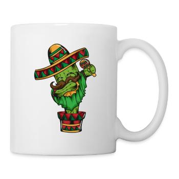 Maracas Mexique Désert Cactus Poncho Cinco de Mayo - Mug blanc - blanc - Droite