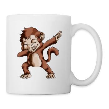 Affenkostüm Affenoutfit Kinder Dabbing Affe Affen - Tasse - Weiß - Rechts
