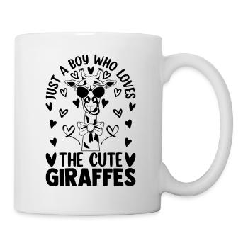 Juste un garçon qui aime les girafes mignonnes - Girafe - Mug blanc - blanc - Droite