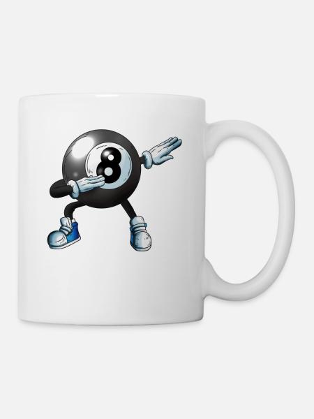 Billard Kugel macht Dabbing Fan Kids Erwachsene - Tasse - Weiß