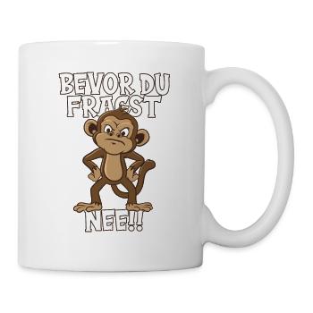 Sage nein Witziger Affe mit Spruch Kleidung Äffche - Tasse - Weiß - Rechts