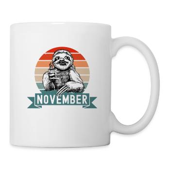 Faultier Geburtstag November 1921 Geboren Jahrgang - Tasse - Weiß - Rechts