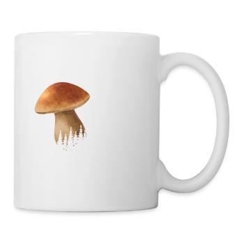 Outfit für Pilzsammler mit Bergen Steinpilz Pilz - Tasse - Weiß - Rechts