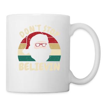 Weihnachtsmann Cool Brille Lustige Weihnachten - Tasse - Weiß - Rechts