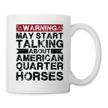 En parlant de Quarter Horse américain - Mug blanc - blanc - Droite