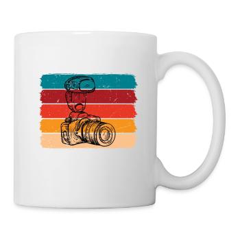Avertissement! À tout moment, je peux prendre des photos - Mug blanc - blanc - Droite