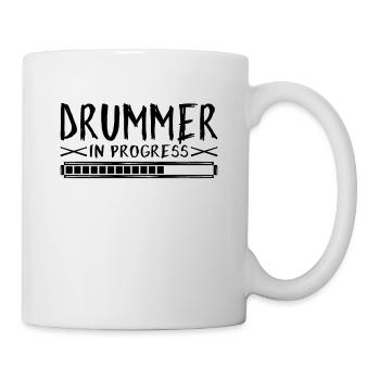 Drummer In Progress for Percussionist Drummer Gift - Tasse - Weiß - Rechts