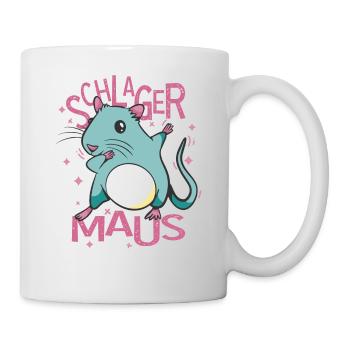 Schlagerparty Kostüm Schlager Schlagerabend - Tasse - Weiß - Rechts