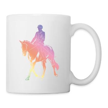 Silhouette d’équitation - Mug blanc - blanc - Droite