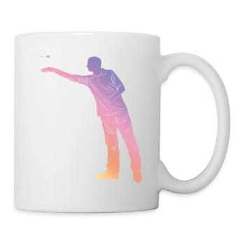 Silhouette de fléchettes - Mug blanc - blanc - Droite