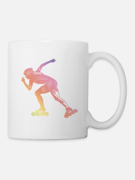 Inline Skates Silhoette - Tasse - Weiß