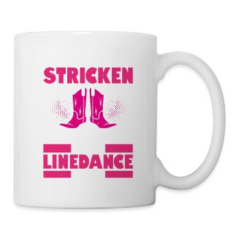 Normale Omas Stricken Coole Omas Gehen Linedance T - Tasse - Weiß - Rechts