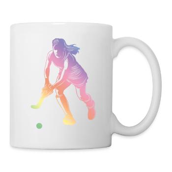 Field Hockey Sport Silhouette - Mug - white - Right