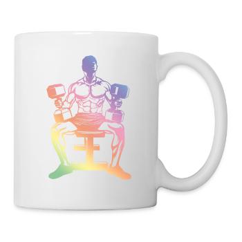 Silhouette fitness - Mug blanc - blanc - Droite