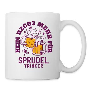 Fini le H2CO3 pour les buveurs de bulles de bière en disant - Mug blanc - blanc - Droite