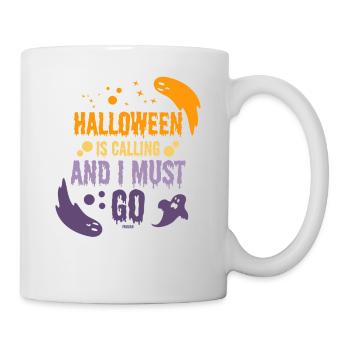 Halloween m’appelle et je dois y aller - Mug blanc - blanc - Droite