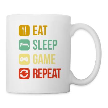 eat sleep repeat video game - Mug - white - Right