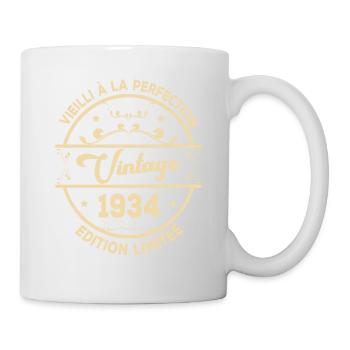 Vintage 1934 Idée Cadeau D Anniversaire Rétro 1934 - Mug blanc - blanc - Droite
