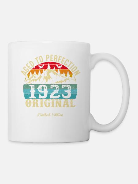Perfekt gealtert 1923 Original - Tasse - Weiß