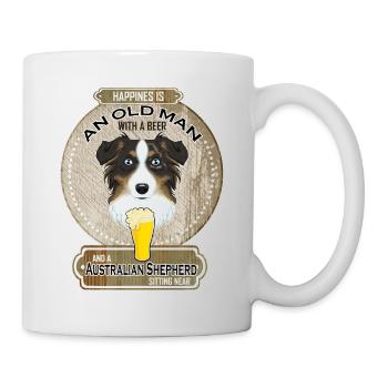 Australian Shepherd Dad Beer Lover - Tasse - Weiß - Rechts