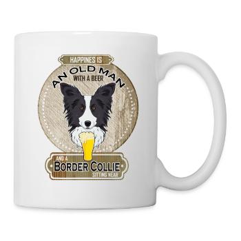Border Collie Dad Beer Lover - Tasse - Weiß - Rechts
