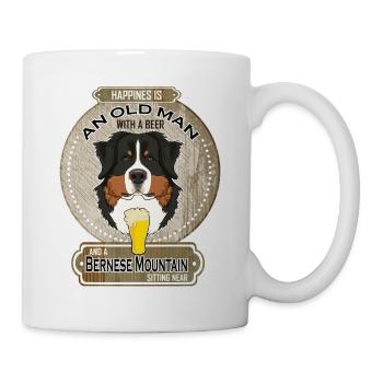 Bouvier bernois Papa Amateur de bière - Mug blanc - blanc - Droite