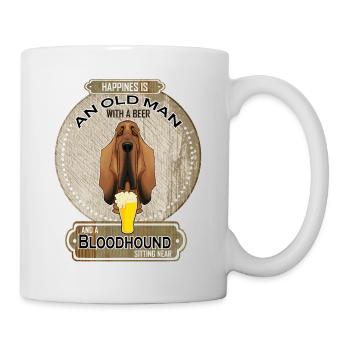 Bloodhound Dad Beer Lover - Tasse - Weiß - Rechts